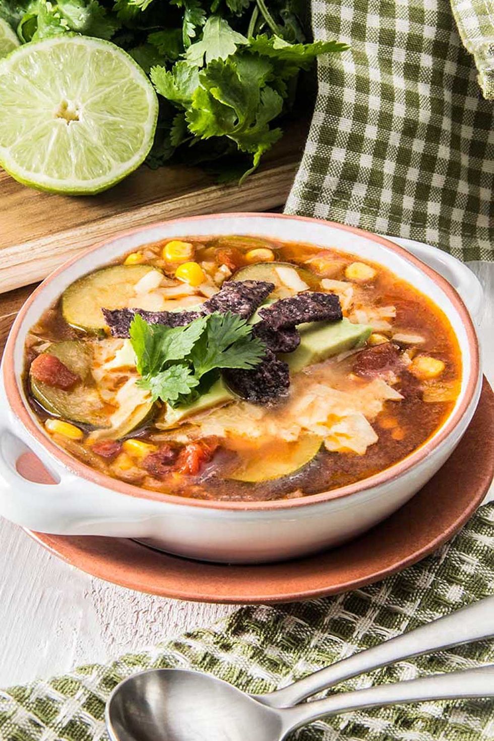 Spicy Chicken Tortilla Soup - Peas and Crayons