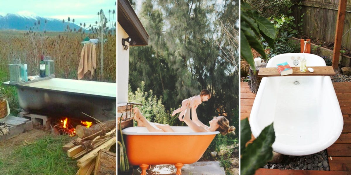 backyard bathtubs for soaking up the great outdoors - outdoor tubs