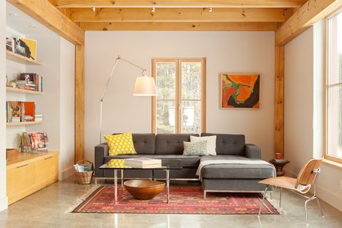 Wood, Room, Interior design, Brown, Floor, Flooring, Living room, Wall, Furniture, Orange, 