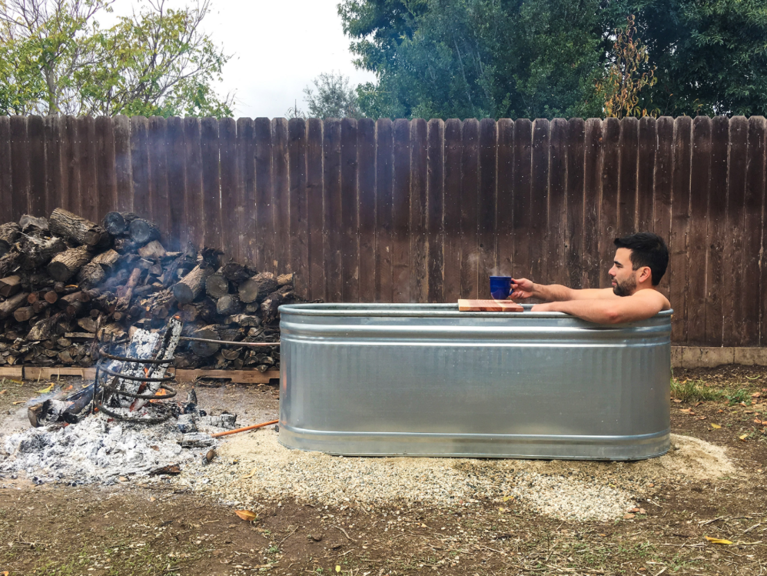 Wonderbaar Stock Tank Hot Tub - DIY Wood-Fired Backyard Hot Tub YI-07