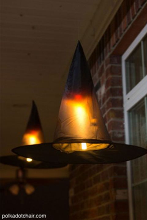outdoor halloween decorations floating witch hats