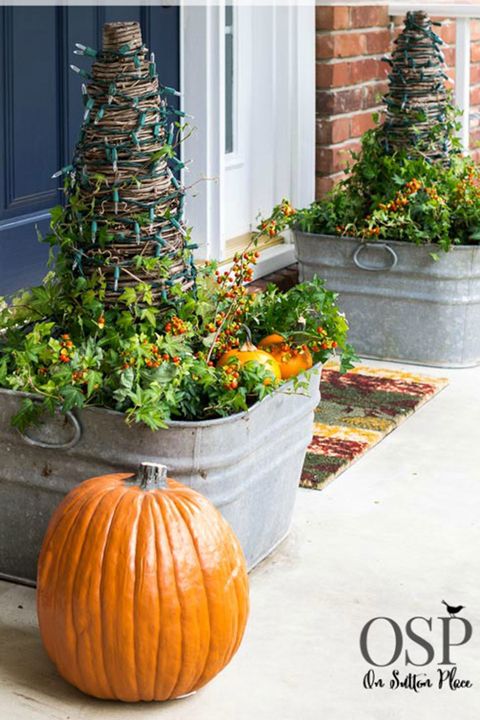 outdoor halloween decorations planters