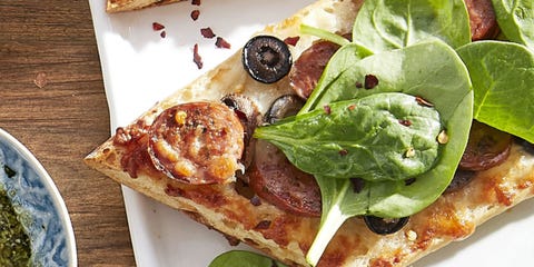 sausage mushroom black olive white pizzaÂ 