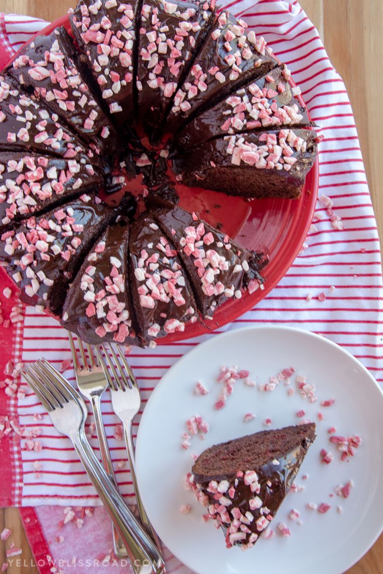 chocolate peppermint crunch bundt cake 9 of 9