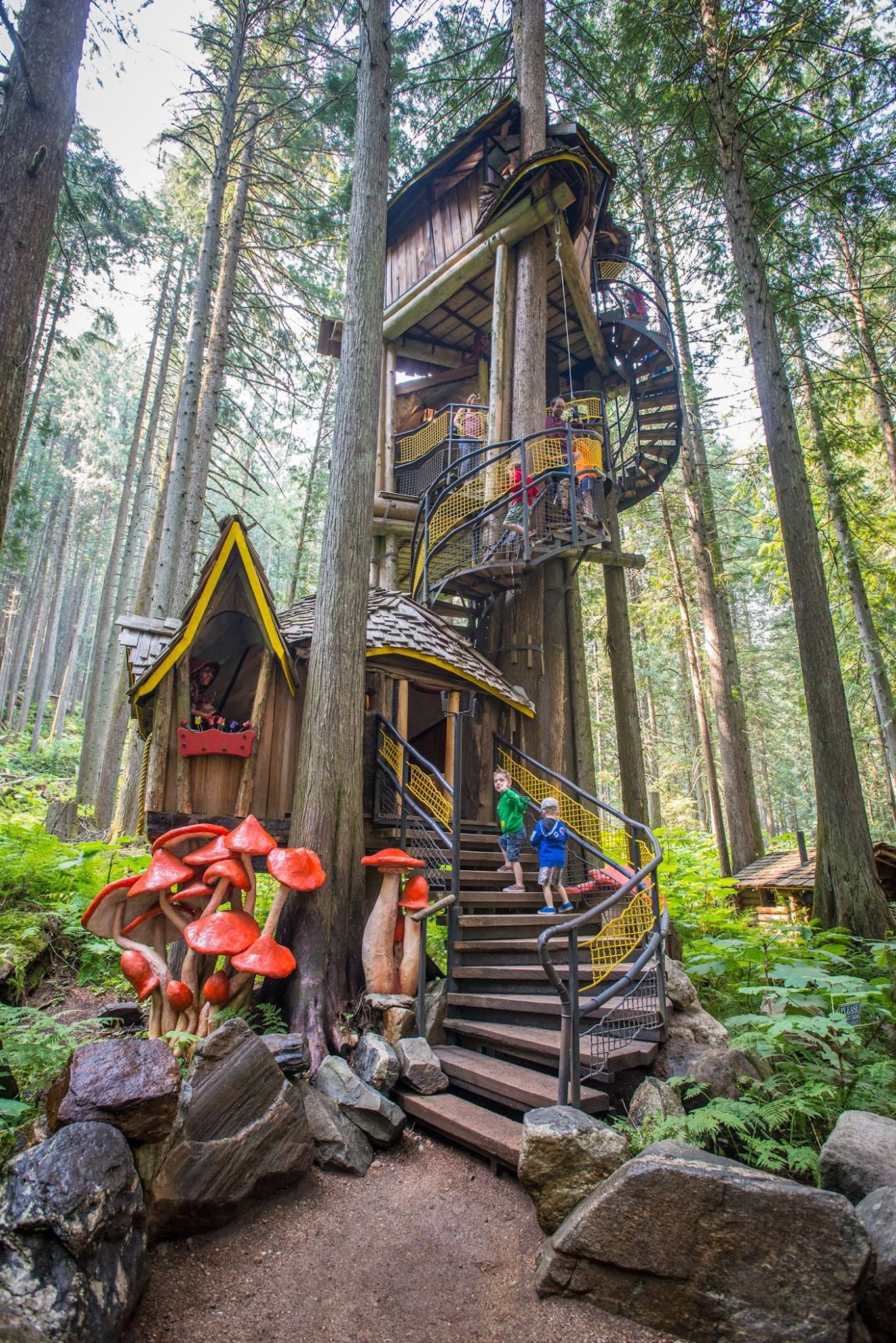 the enchanted forest park in canada visit british columbia s tallest treehouse the enchanted forest park in canada