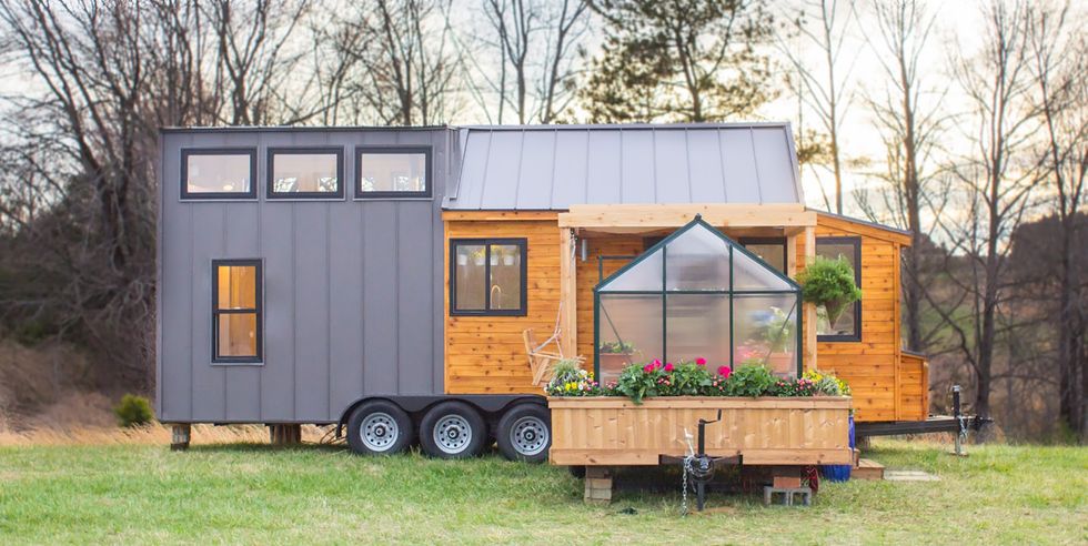 Tiny house comes with a greenhouse and porch - Curbed