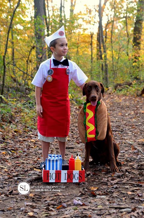 kids halloween costume with dog