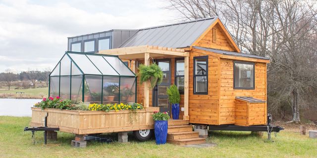 This Tiny Home Has a Greenhouse and a Porch Swing - The Elsa from