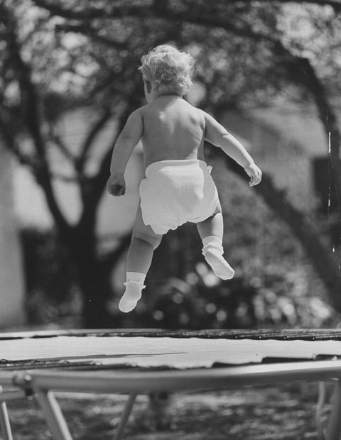 Photograph, White, Trampoline, Black-and-white, Trampolining--Equipment and supplies, Jumping, Monochrome, Monochrome photography, Snapshot, Child, 