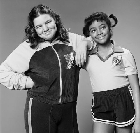 Mindy Cohn as Natalie and Kim Fields as Tootie in The Facts of Life.