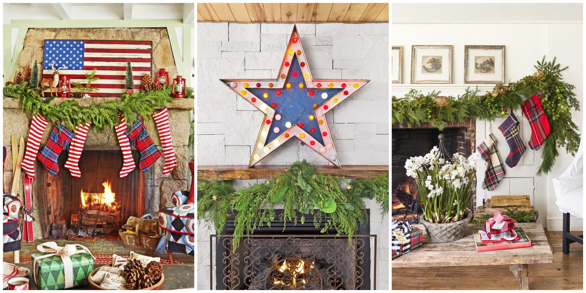 Fireplace Mantel Holiday Decorating Ideas Part - 45: 38 Christmas Mantel Decorations - Ideas For Holiday Fireplace Mantel Decorating