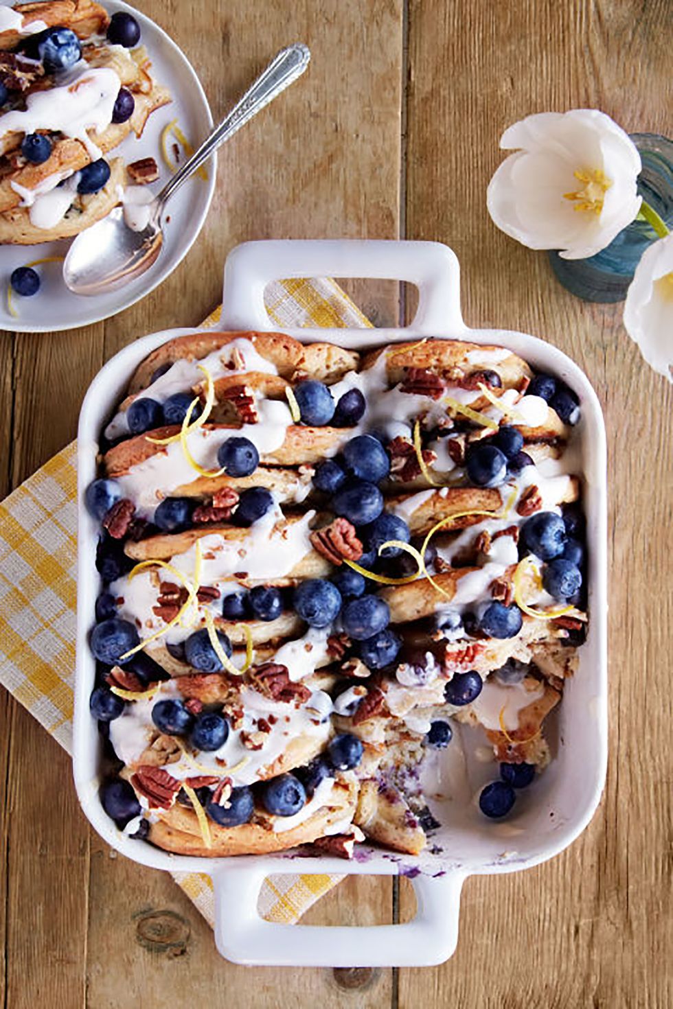blueberry-pecan pancake bread pudding recipe