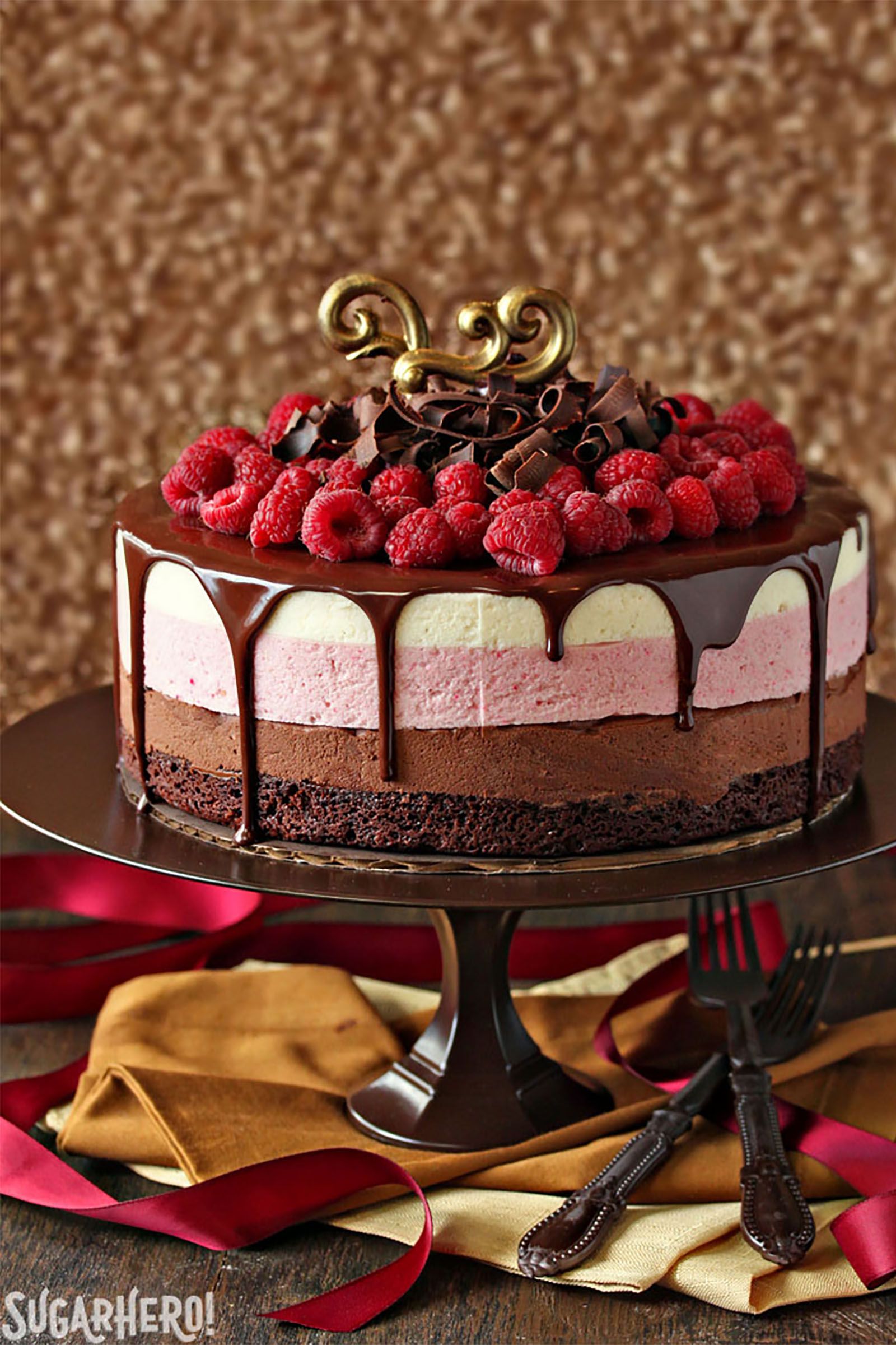 chocolate raspberry mousse cake 2 1