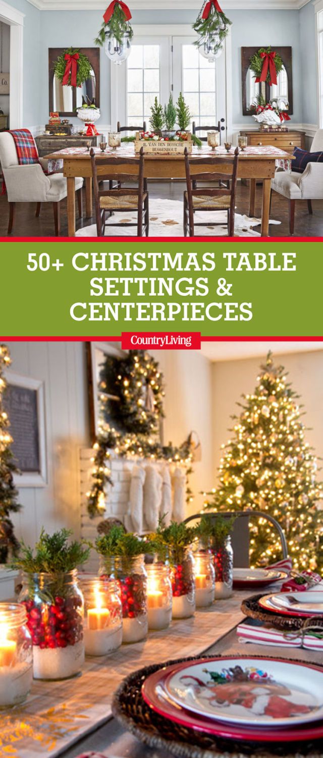 49 Best Christmas Table Settings  Decorations and Centerpiece Ideas