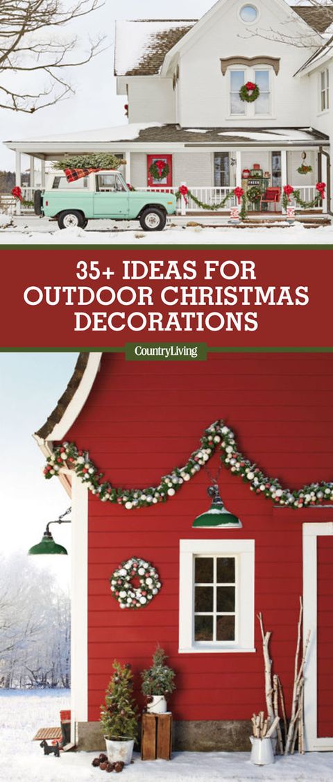 34 Outdoor Christmas Decorations  Ideas for Outside Christmas Porch Decor