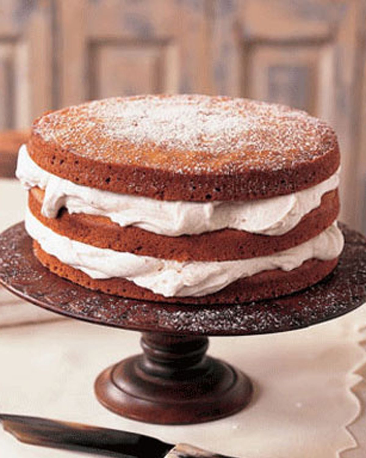 stacked applesauce cake