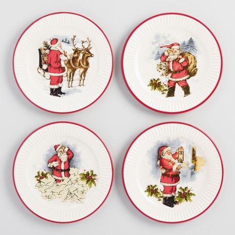 santa decorative plates