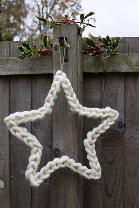 chunky knit christmas star