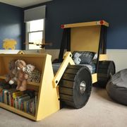 bed, construction truck, bulldozer