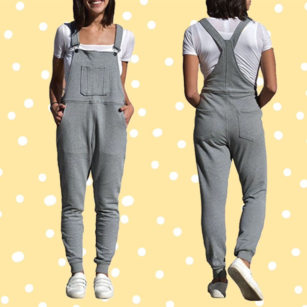 womens sweatpant overalls