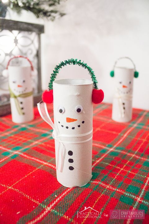 snowman toilet paper roll craft