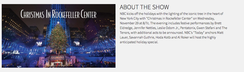 Christmas in Rockefeller Center on NBC