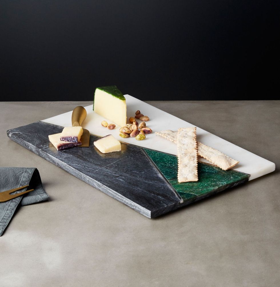Food, Cutting board, Cuisine, Platter, Dairy, Table, Rectangle, Dish, Cheese, À la carte food, 