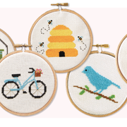 Cross-stitch, Stitch, Textile, Pattern, Needlework, Embroidery, Art, Craft, Vehicle, Oval, 