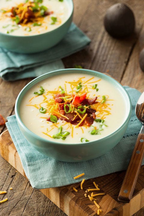 Sofortiger Topf gebackene Kartoffelsuppe Instant Pot gebackene Kartoffelsuppe