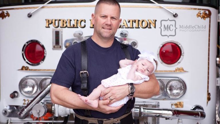 preview for Firefighter Adopts Baby Girl He Delivered on The Job after Saving Her Life