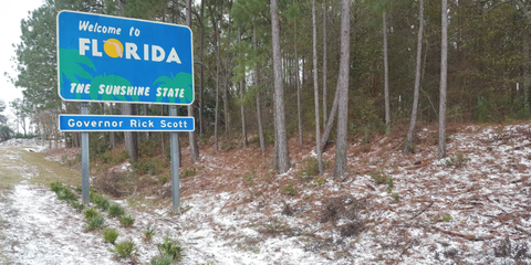 Tallahassee, Florida Gets Snow For The First Time in 
