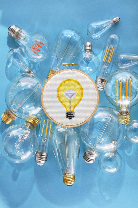 Lightbulb Cross Stitch Pattern lightbulb cross stitch pattern