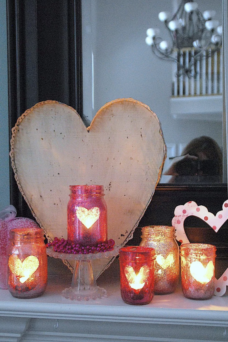 Heart, Orange, Lighting, Organ, Room, Interior design, Candle, Valentine's day, Holiday, Heart, 