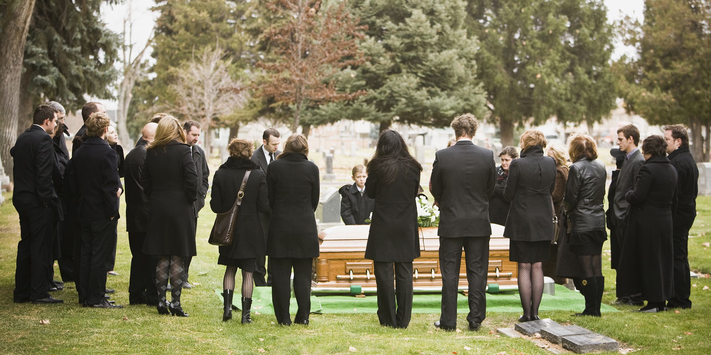 Black dress and shop jacket for funeral