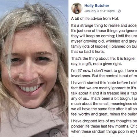 holly butcher, dying cancer patient, shares life advice