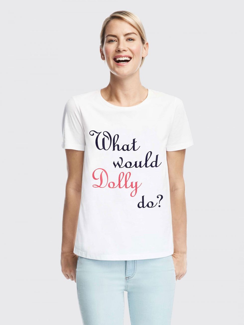 T-shirt, White, Clothing, Facial expression, Product, Text, Shoulder, Top, Neck, Sleeve, 