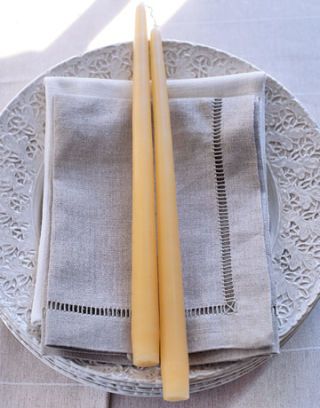 Libeca-Lagae napkins with candles