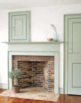 dining room fireplace