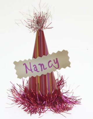 party hat place card