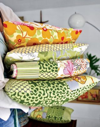 pillows with floral inspired patterns