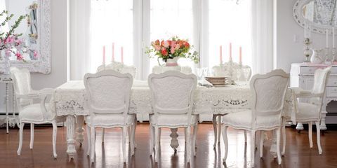 An All-White Dining Room