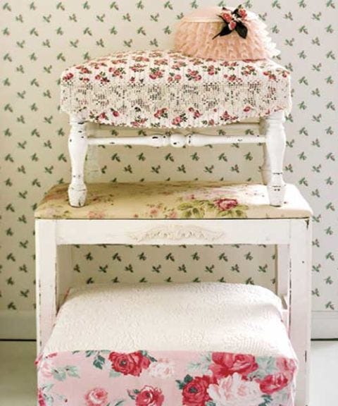 stack of footstools