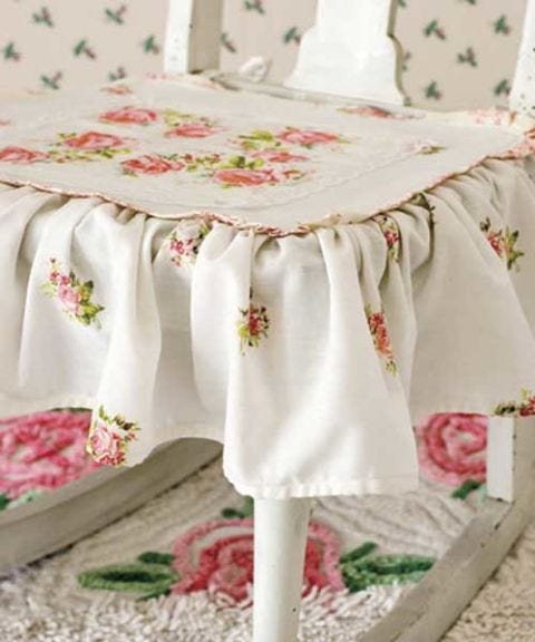 rose rocking chair skirt
