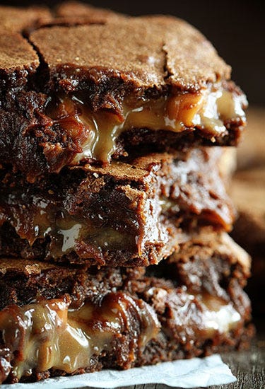 peanut butter brownie carmelitas
