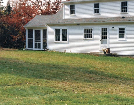 Before photo of Wimperis house backyard
