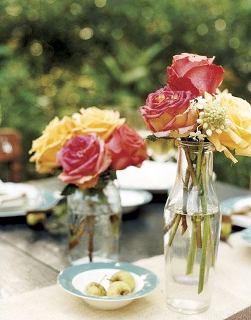 flowers in vases