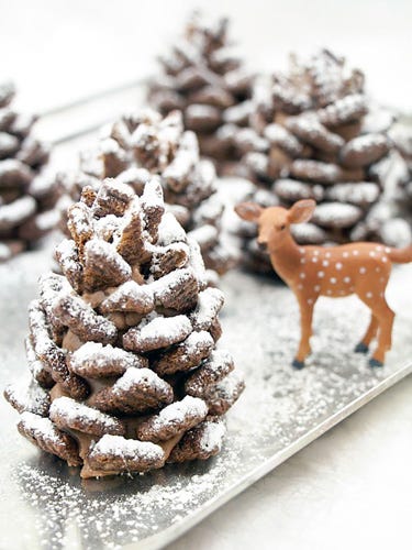 image courtesy of handmade charlotte edible chocolate pinecone centerpiece - Homemade Pine Cone Christmas Decorations image courtesy of handmade charlotte edible chocolate pinecone centerpiece - Homemade Pine Cone Christmas Decorations