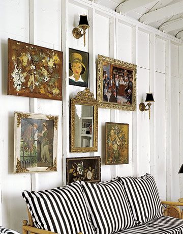 interior walls with artwork
