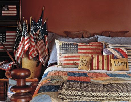 patriotic decor - 4th of july red white and blue decorating ideas