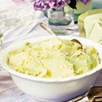 whipped potatoes with lima bean swirl